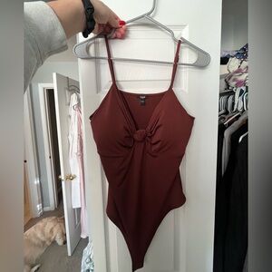 Burgundy women’s body suit